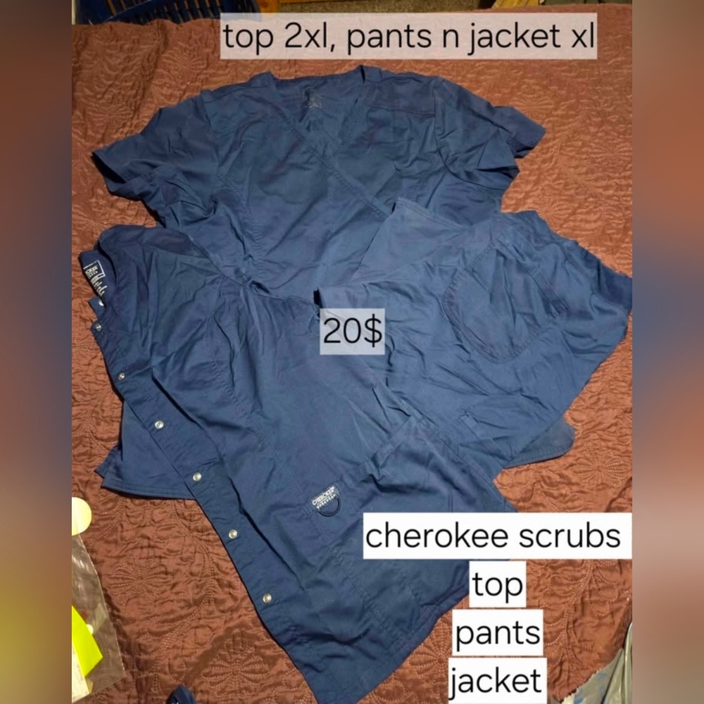 Cherokee Navy Blue Scrub Set